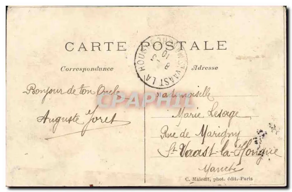 Le Contre-Torpilleur « Flamberge » — Marine Militaire — éditeur F.T. BREST, n° 48 - Rückseite