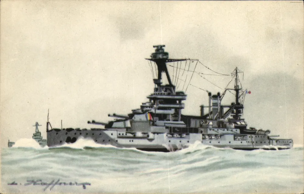 Cruiser « Lorraine » — Coleção da Liga Marítima e Colonial — Editor AEC Paris - Frente