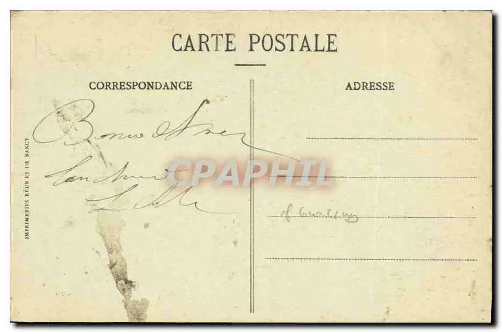 Le Magellan — trois-mâts à coque noire et blancs, avec drapeau français — Collection H. Laurent, Port-Louis, n° 3681 - Verso