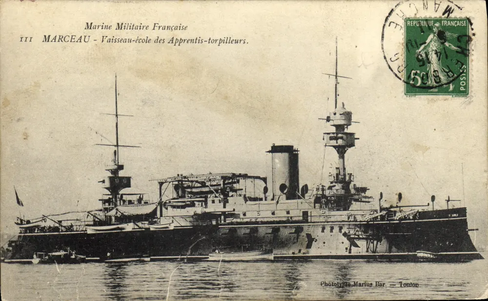 Marceau — Ausbildungsschiff für Torpedolehrer — Phototypie Marius Bar, Tonton - Vorderseite