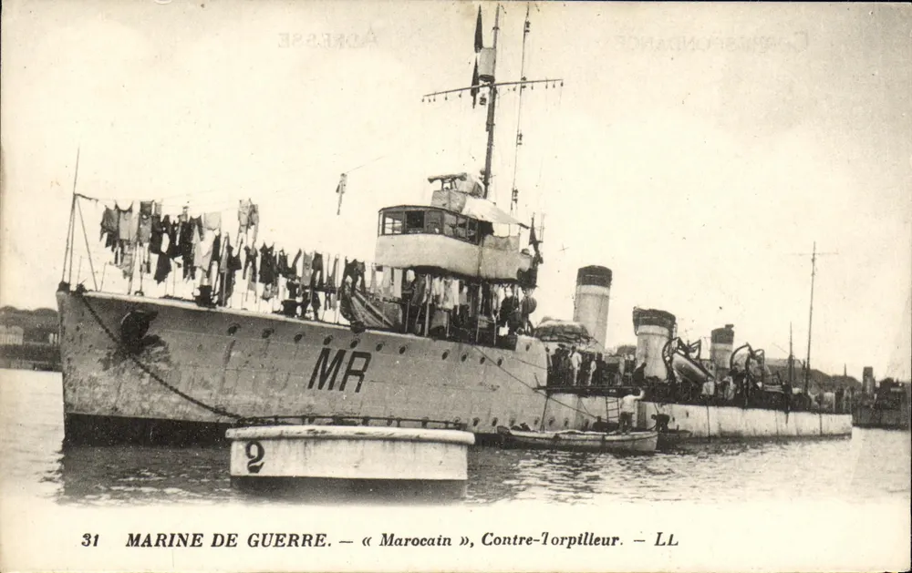 Marroquino — Contratorpedeiro — LL — Marinha de Guerra - Frente