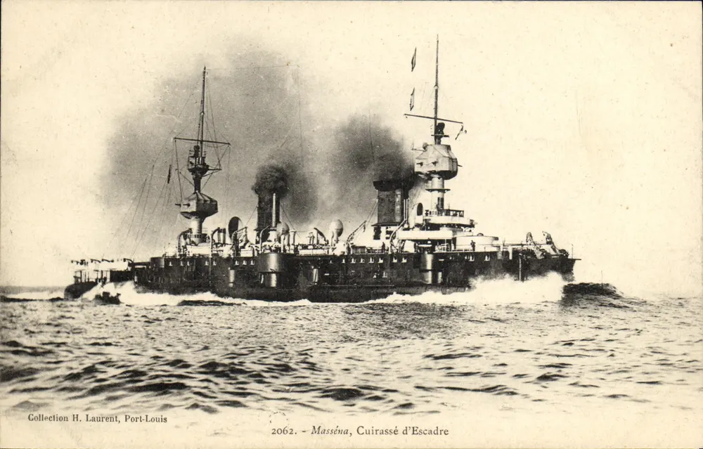 Masséna, Couraçado de Esquadra — Coleção H. Laurent, Port-Louis — n° 2062 - Frente