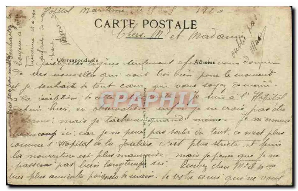 Marine de guerre française — Le cuirassé 'Masséna' — éditeur non visible - Rückseite