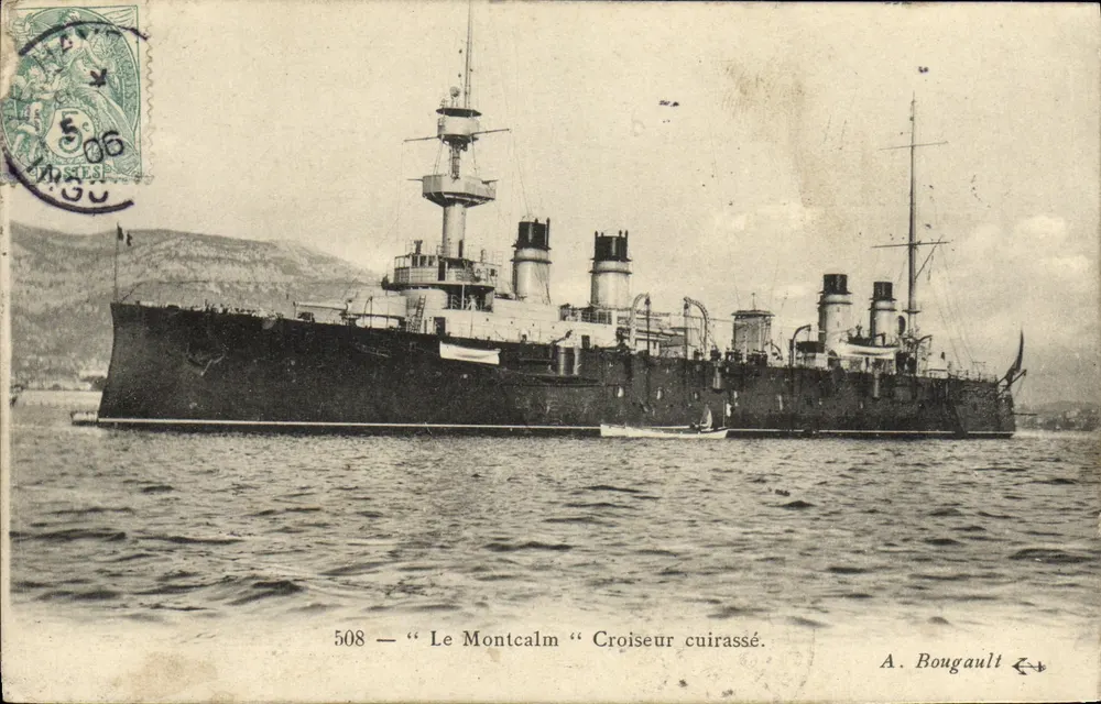 Le Montcalm — Panzerkreuzer — A. Bougault Nr. 508 - Vorderseite