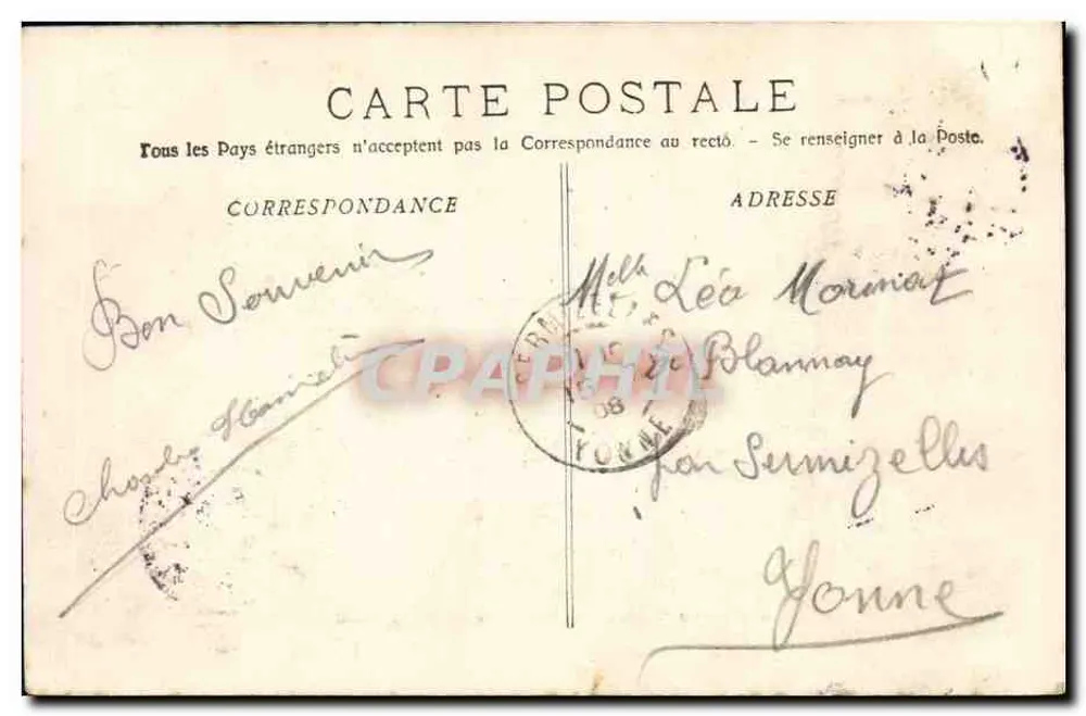 O "Mousqueton", Destroyer de Escadra — A. Bougault, n°471 - Verso