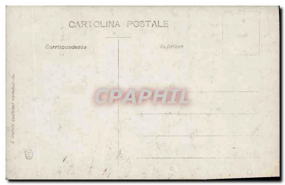 R.N. Napoli — navio de guerra italiano — Edição Pucci-Spezia, n° 3355 - Verso