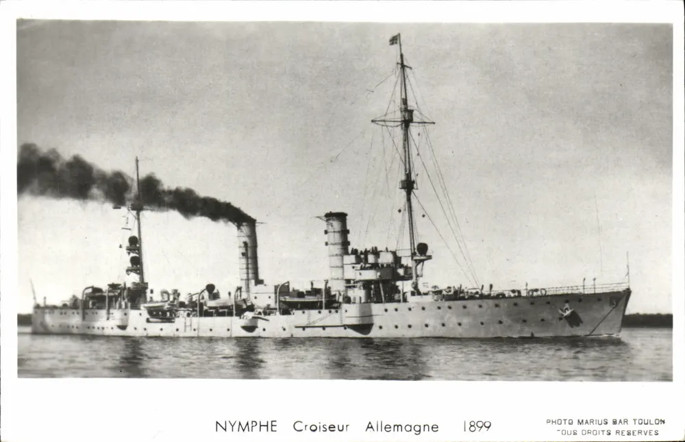 NYMPHE Kreuzer Deutschland 1899 — Foto Marius Bar Toulon - Vorderseite