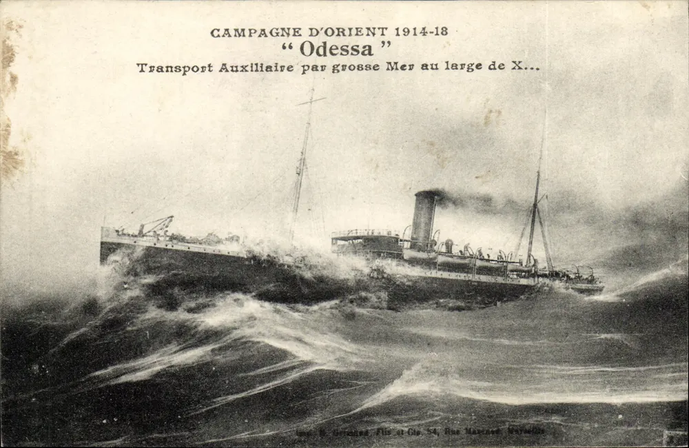 Hilfsschiff "Odessa" — Kampagne im Osten 1914-18 — Verleger: E. Grotanaz, 54 Rue Massenet, Marseille - Vorderseite