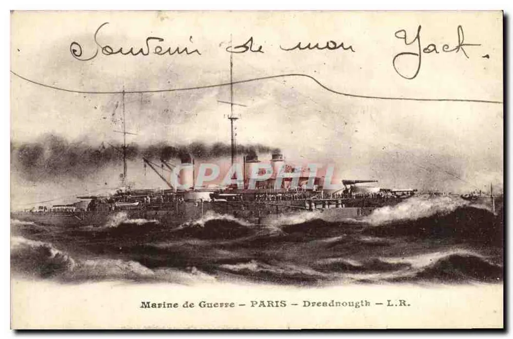 Marinha de Guerra – PARIS – Dreadnought – L.R. - Frente