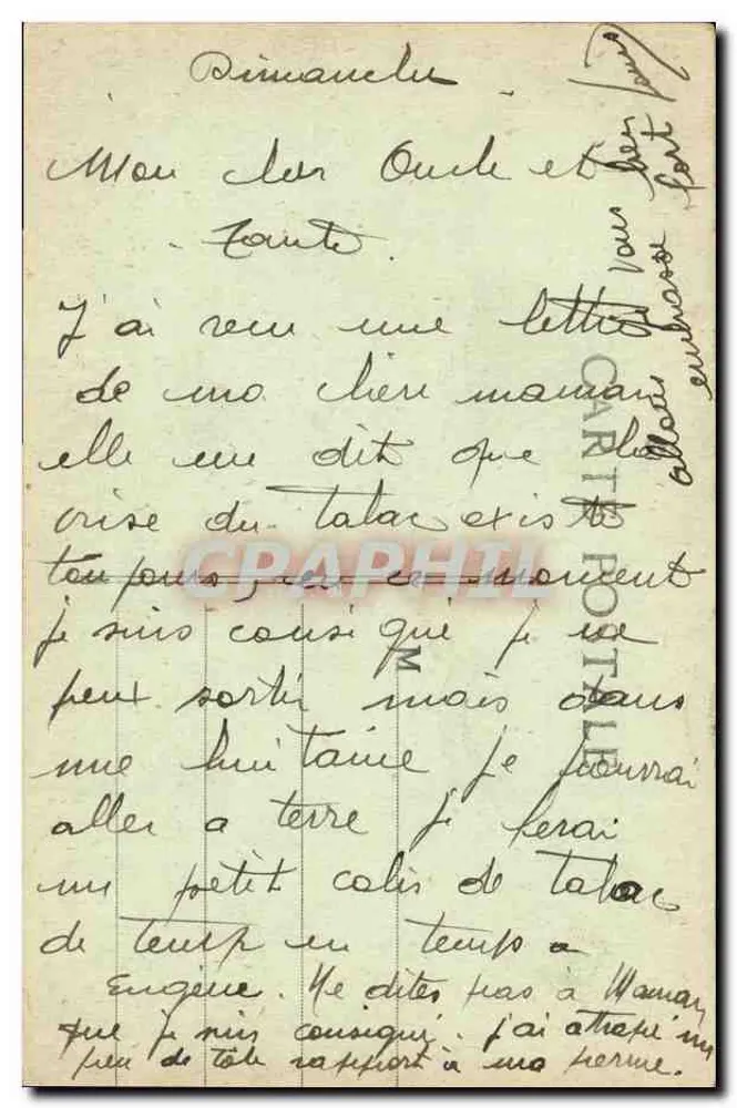 Marinha de Guerra – PARIS – Dreadnought – L.R. - Verso