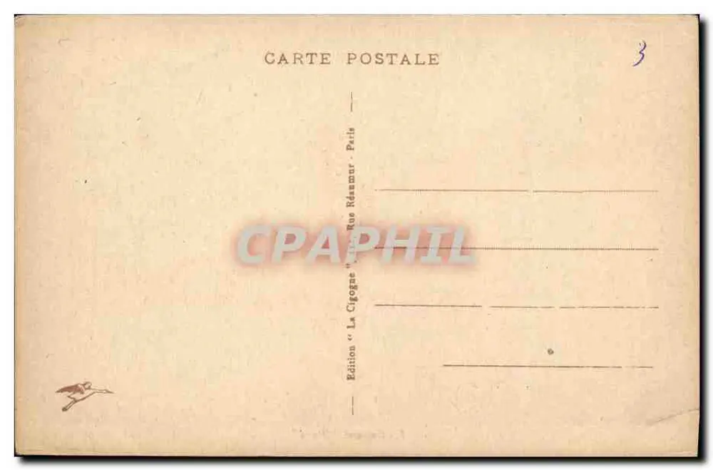 Cultrassé "Paris" — bateau de guerre en mer — édition "La Cigogne" Rue Réaumur, Paris - Verso