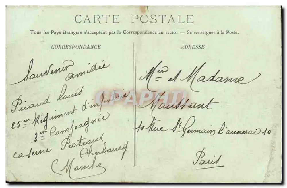 ‘Pelayo’ — Panzerkreuzer der spanischen Marine — A. Bougault, n° 407 - Rückseite