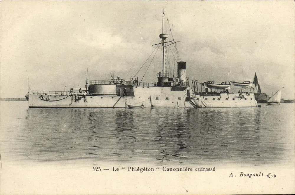 Die "Phlégéton" Panzerkanonenboot — A. Bougault, n° 425 - Vorderseite