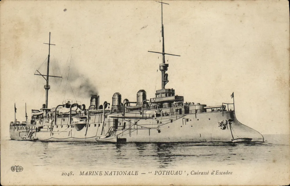 Marine Nationale — 'Pothuau', Schlachtschiff der Flotte — Verlag E-PD, Nr. 2048 - Vorderseite