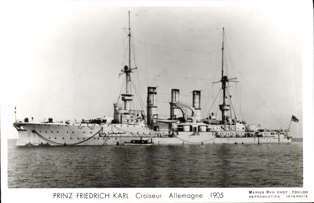 Prinz Friedrich Karl — Deutscher Kreuzer 1905 — Marius Bar, Toulon - Vorderseite
