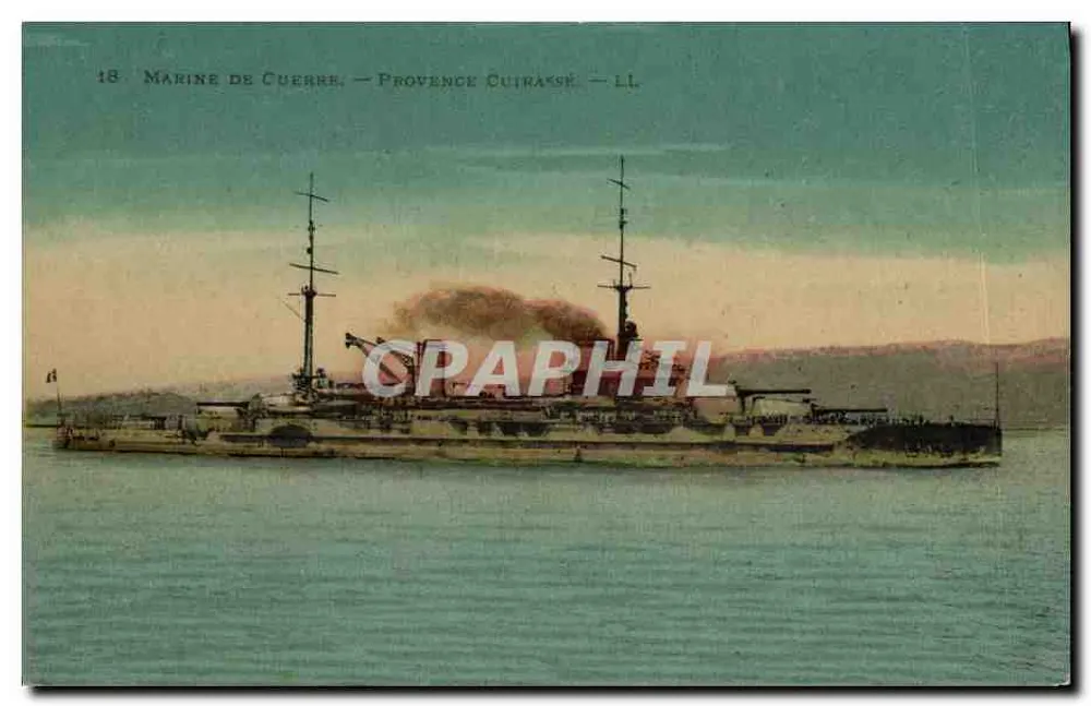 Navio de guerra — Provence Outrassé — LL — n°18 - Frente