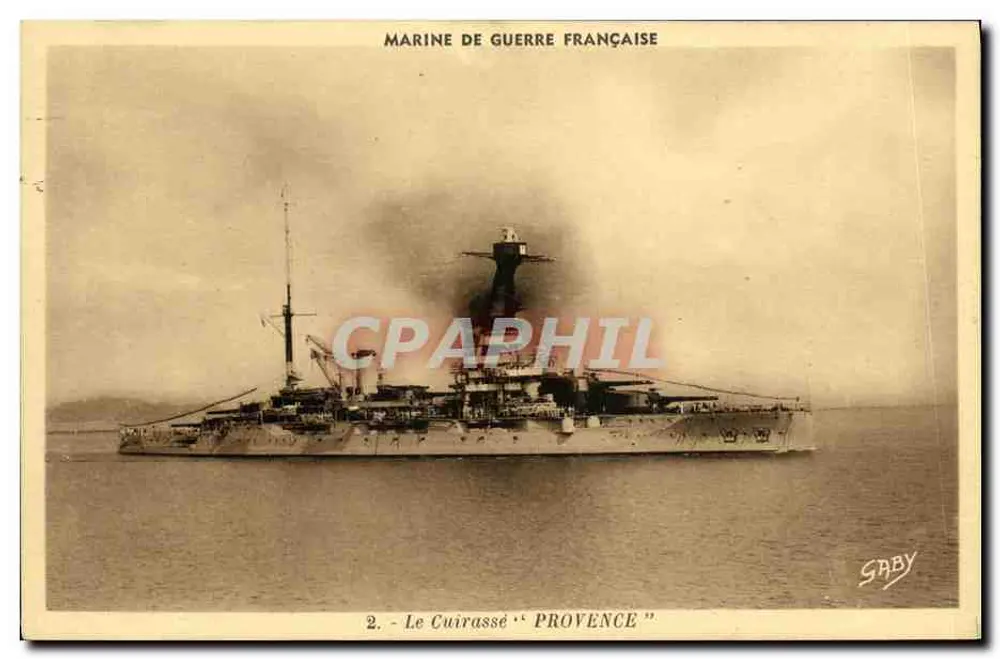 O Cuirassado "Provence" — Marinha de Guerra Francesa — Edição Gaby - Frente
