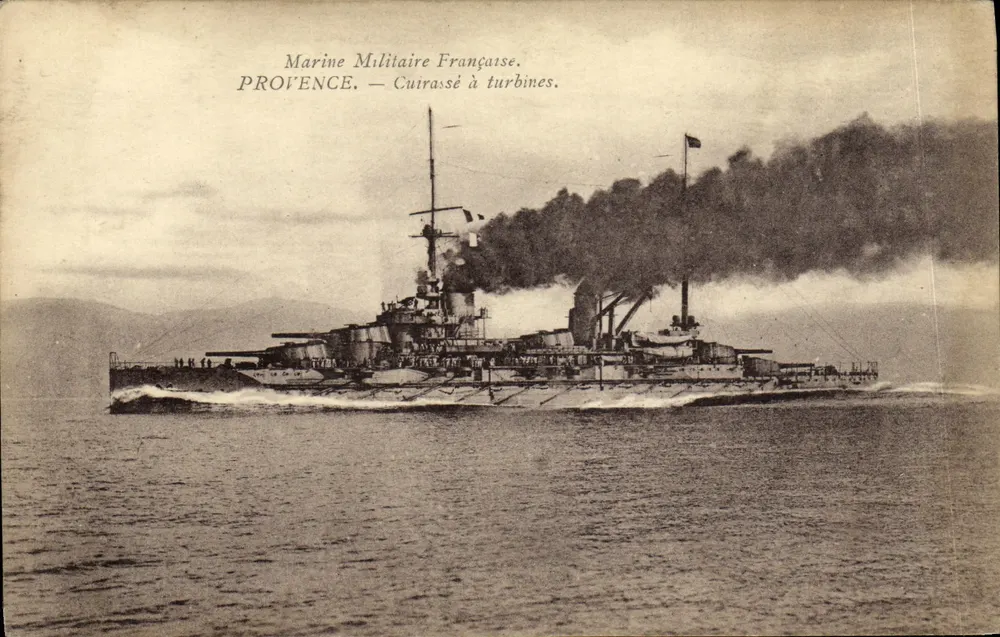 Provence — Turbinenpanzerkreuzer — Französische Marine - Vorderseite
