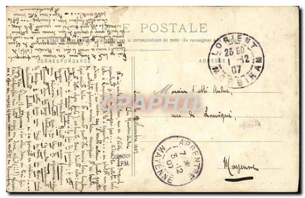 Der Schlachtkreuzer « République » — Sammlung H. Laurent, Port-Louis — n° 2557 - Rückseite