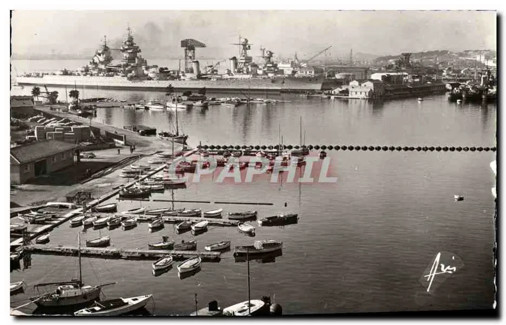 Kreuzer « Le Richelieu » im Hafen — Toulon — ARIS-Edition - Vorderseite