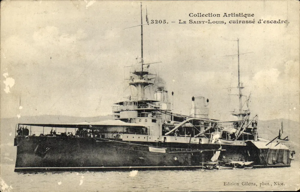 Le Saint-Louis, cuirassé d'escadre — Collection Artistique n°3205 — Édition Giletta, phot., Nice - Vorderseite