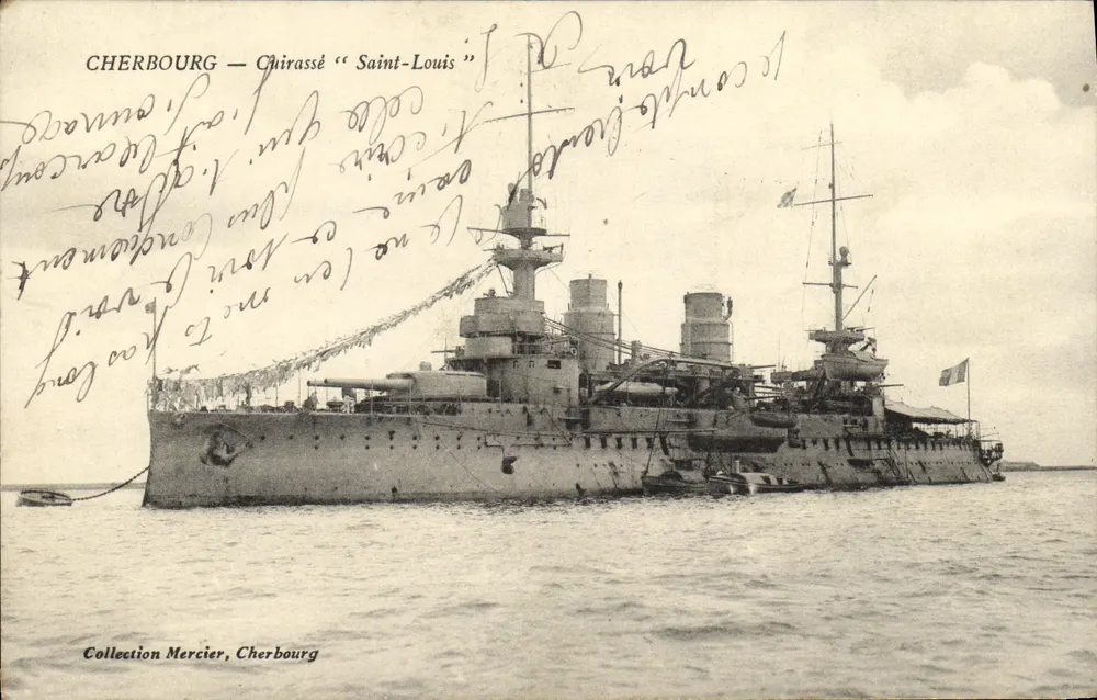 Cherbourg — Schlachtschiff "Saint-Louis" — Sammlung Mercier, Cherbourg - Vorderseite