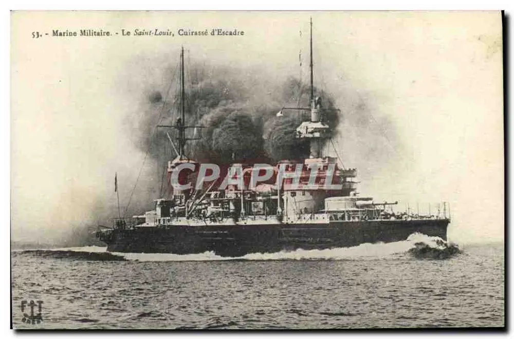 Der Saint-Louis, Schlachtkreuzer — Militärflotte — Nr. 53 - Vorderseite