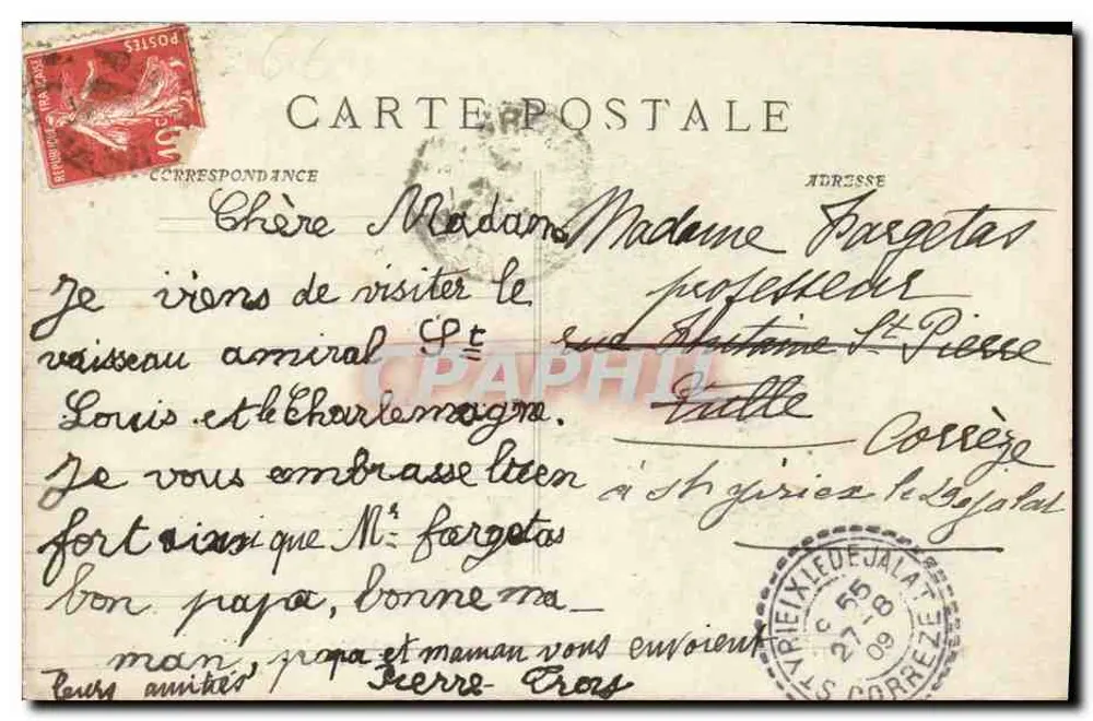 Der « Saint-Louis » Panzerkreuzer — P. Duat, Verlag, Marseille, Nr. 2603 - Rückseite