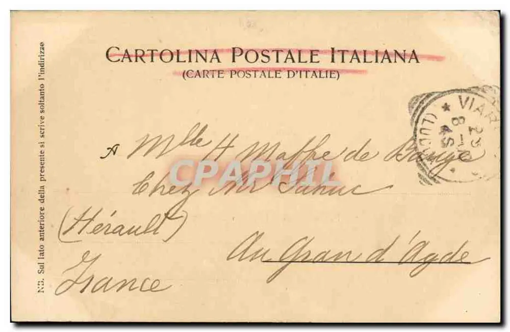 Italienisches Schlachtschiff — Sardegna — Verlag Vierbicher, Milano, Nr. 1209 - Rückseite