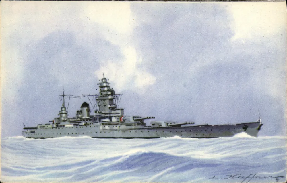 Panzerkreuzer « Strasbourg » — Marineillustration — L. Haffner - Vorderseite