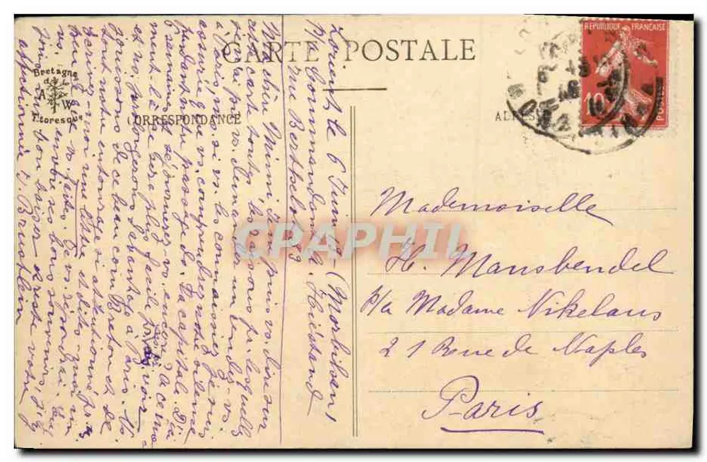 Kreuzer Suffren — Marine der Französischen Armee — Collection A. Waron, St-Brieuc - Rückseite