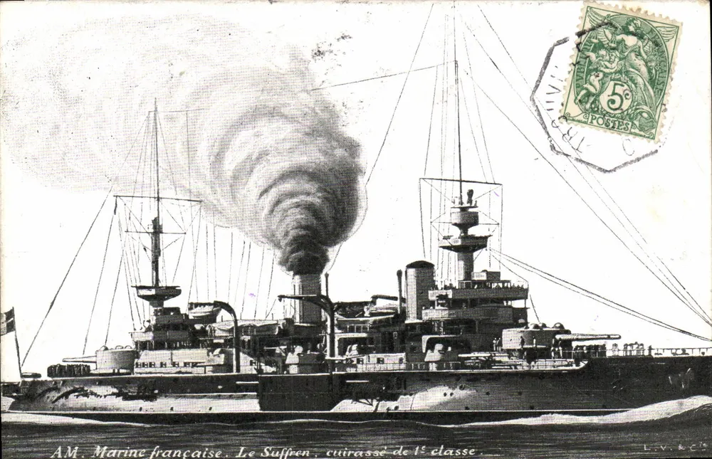 Le Suffren — Schlachtschiff der ersten Klasse — Französische Marine — Verlag L.V. & Cie - Vorderseite