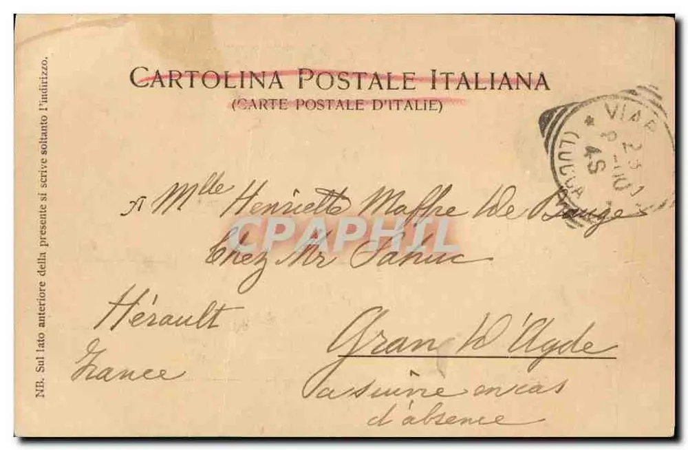 R. Corazzata italiana »Terribile« — Éd. Vierbùcher, Milano, 1905, n° 177 - Rückseite