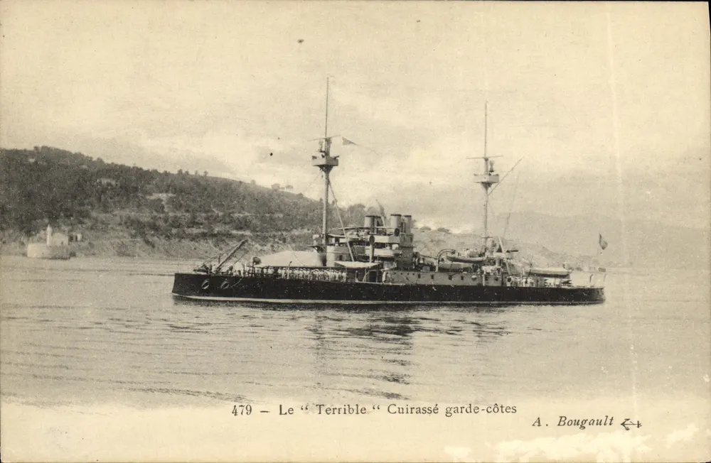 O "Terrible" Cuirassé guardacostas — A. Bougault, n° 479 - Frente