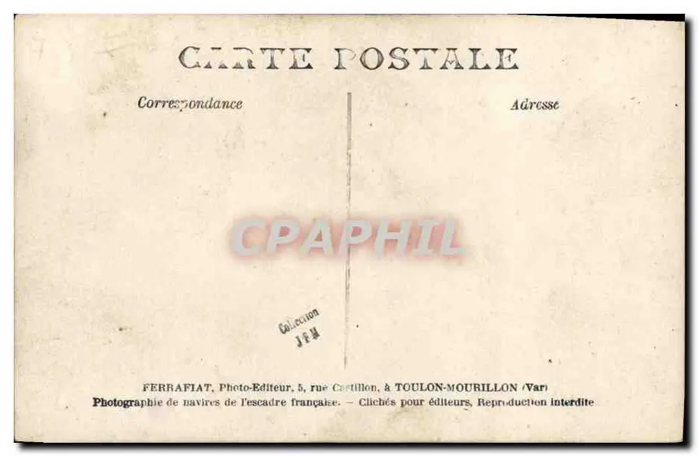 Französische Marine — Tonkin — Verlag Ferrafiat, Toulon-Mourillon - Rückseite