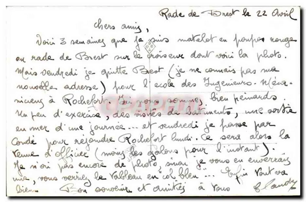 Kreuzer Tourville — Toulon — Marius Bar Fotografie, Toulon - Rückseite