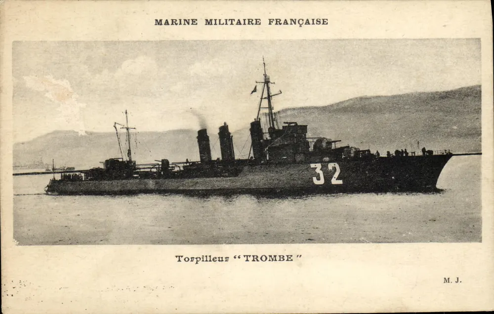 Torpilleiro "Trombe" — Marinha Militar Francesa — M.J. - Frente