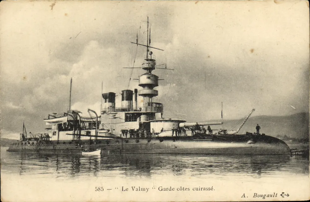 Le Valmy — Panzerkreuzer der Küstenwache — A. Bougault n°585 - Vorderseite