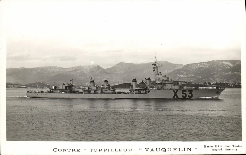 Zerstörer "Vauquelin" — X 53 — Marus Halt, Toulon - Vorderseite