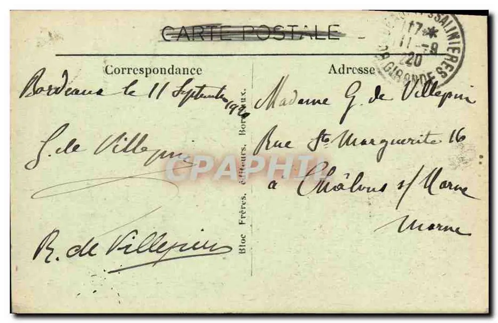 Bordeaux — Der Kreuzer "Vérité" nach der Werft — BR-424 - Rückseite