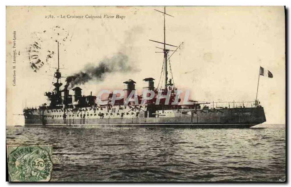 Der Panzerkreuzer Victor Hugo — Sammlung H. Laurent, Port-Louis — n° 2582 - Vorderseite