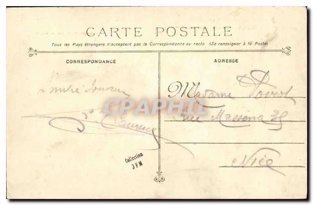Panzerkreuzer Victor Hugo — Französische Marine — Marius Bar — Toulon - Rückseite