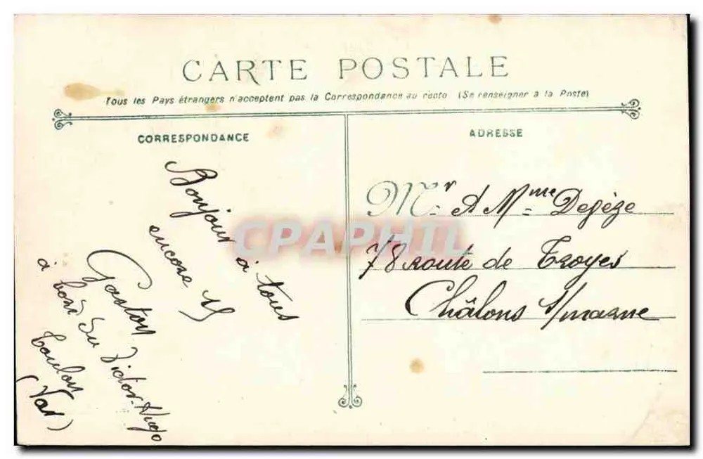 Victor-Hugo — Kreuzer-Kreuzer — Phototypie Marius Bar, Toulon - Rückseite
