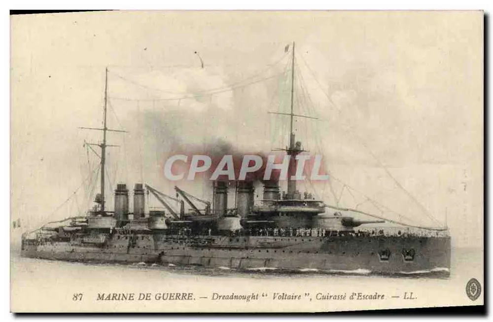 Dreadnought "Voltaire" — Schlachtschiff — L.L. - Vorderseite