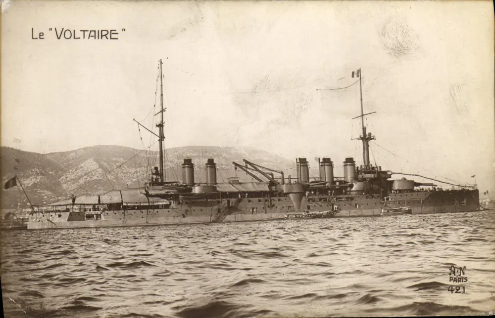 Le "Voltaire" — croiseur de la Marine française — éditeur A. N. Paris, n° 421 - Recto