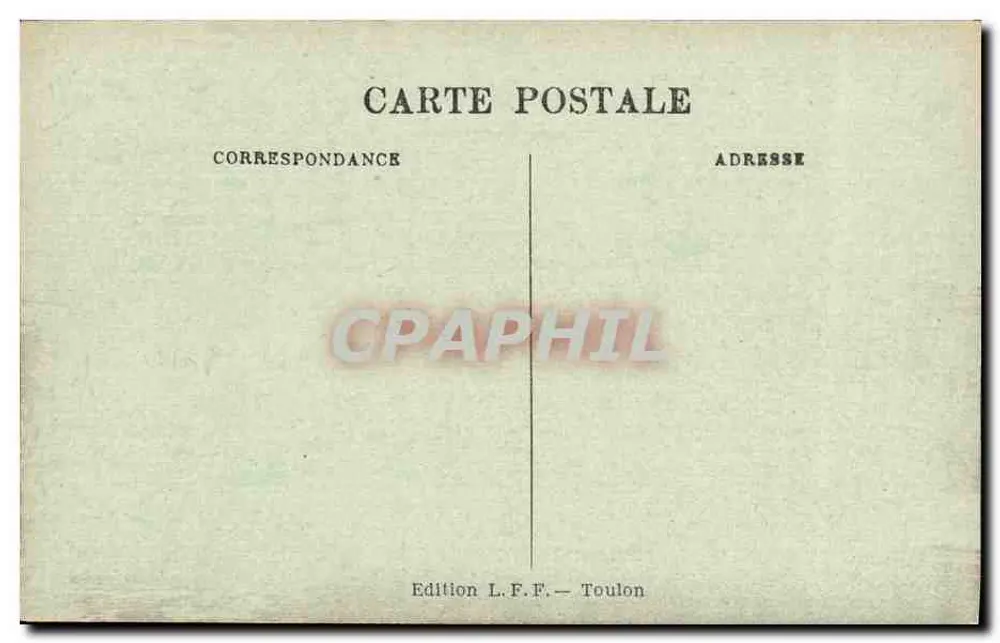 Artillerie des VOLTAIRE — Französische Marine — Ausgabe L.F.F. Toulon - Rückseite