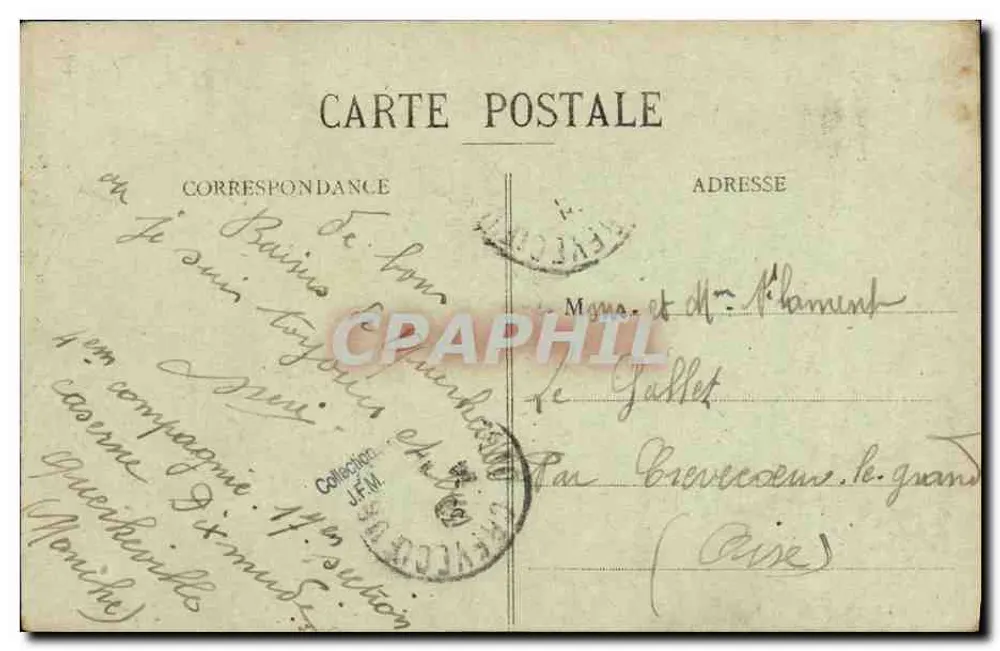 Der Torpedoboot « Yatagan » — Cherbourg — Sammlung F. C. - Rückseite