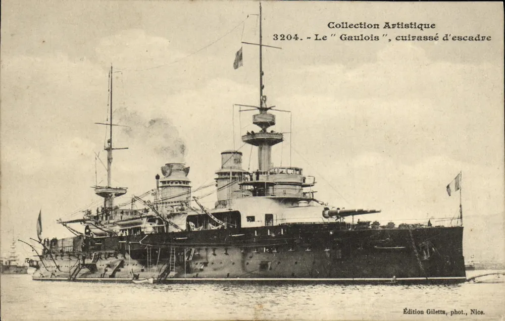 Der "Gaulois", Schlachtschiff — Künstlerische Sammlung n°3204 — Édition Gilettà, Nice - Vorderseite