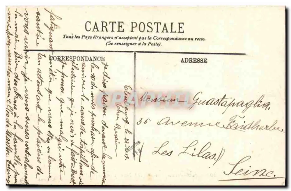 U-Boote "Alose" und "Thon" in Beobachtung — A. Bougault, Nr. 492 - Rückseite