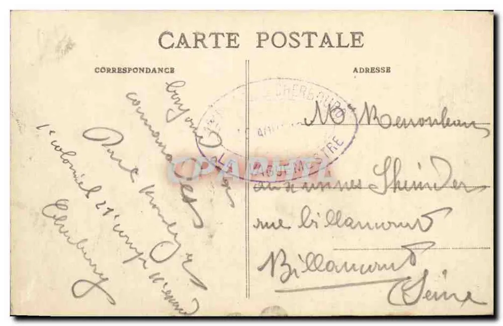 Das U-Boot "Archimède" — Sammlung F. C. Cherbourg, Nr. 538 bis - Rückseite